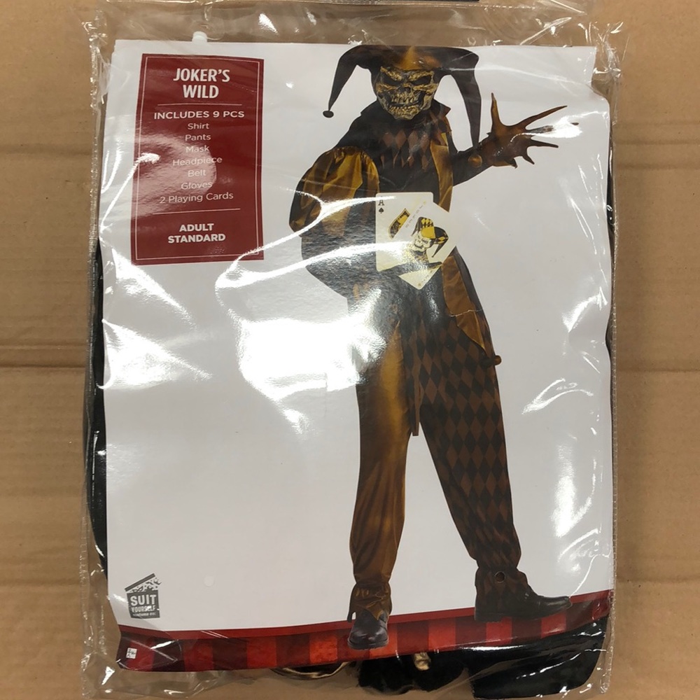 Jokers Wild Adult Costume! New!